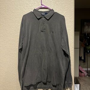 Polo by Ralph Lauren Men's Dark Gray Long Sleeve Polo